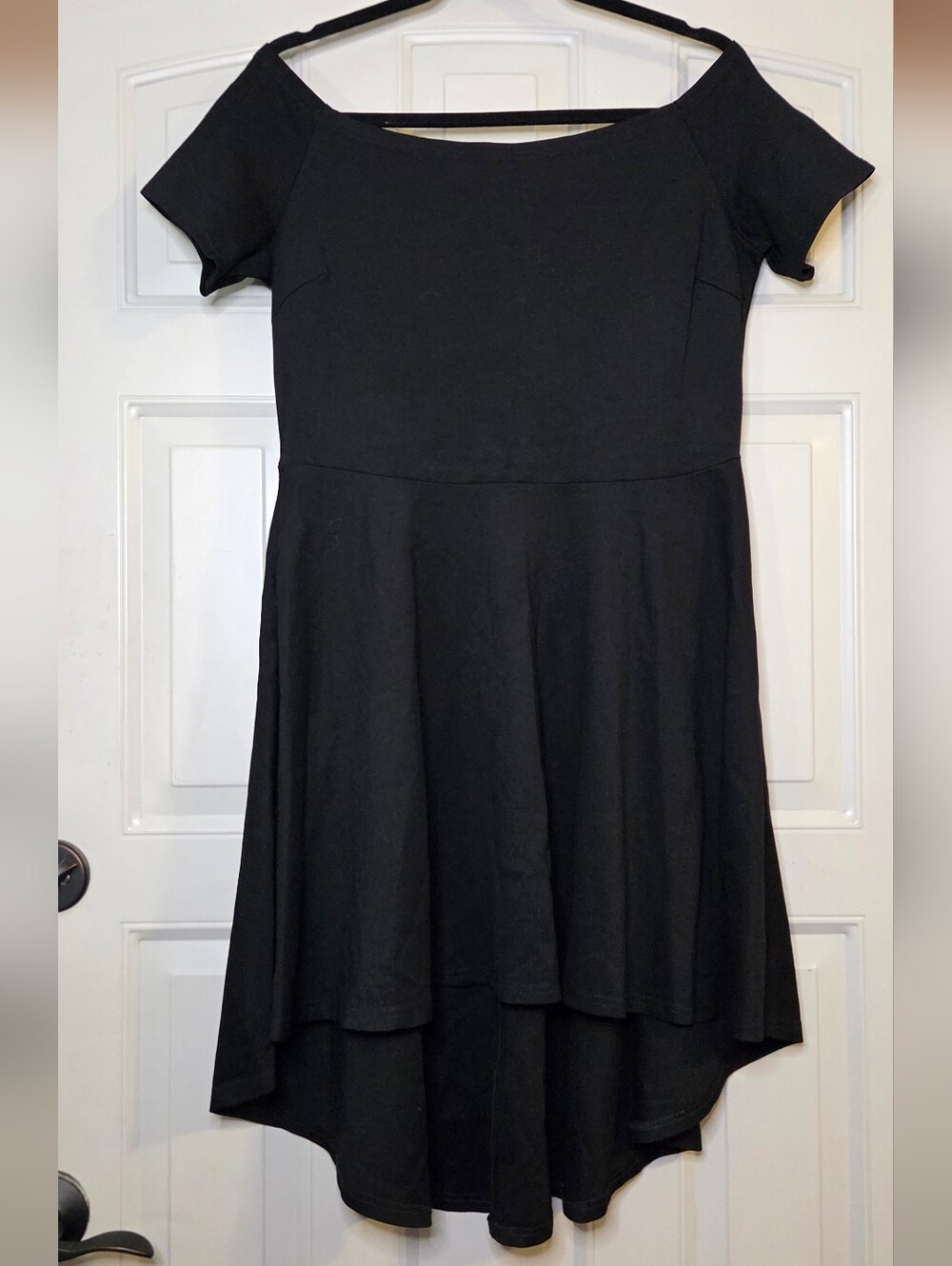 NWT - Sarin Matthews - Women’s Black Off-Shoulder High-Low Dress